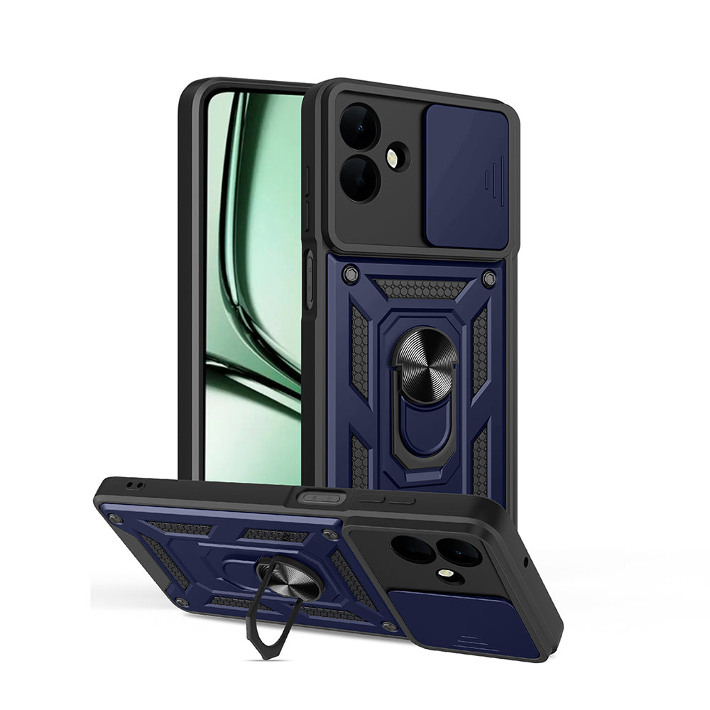 Galaxy A07 Kılıf Magnetik Standlı Kamera Korumalı Zore Sürgülü Vega Kılıf