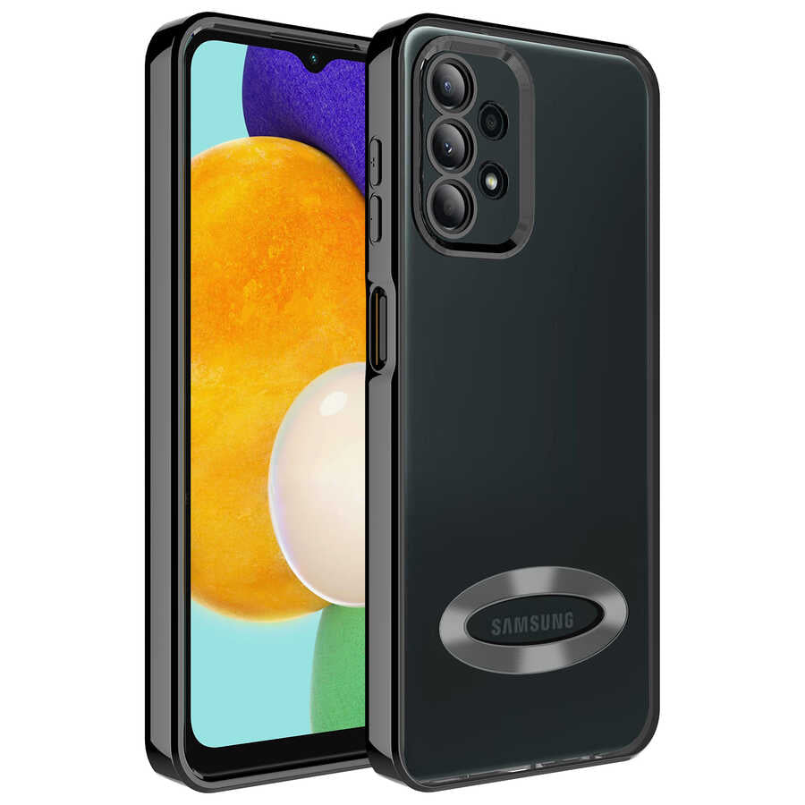 Galaxy A13 4G Kılıf Kamera Korumalı Logo Gösteren Zore Omega Kılıf