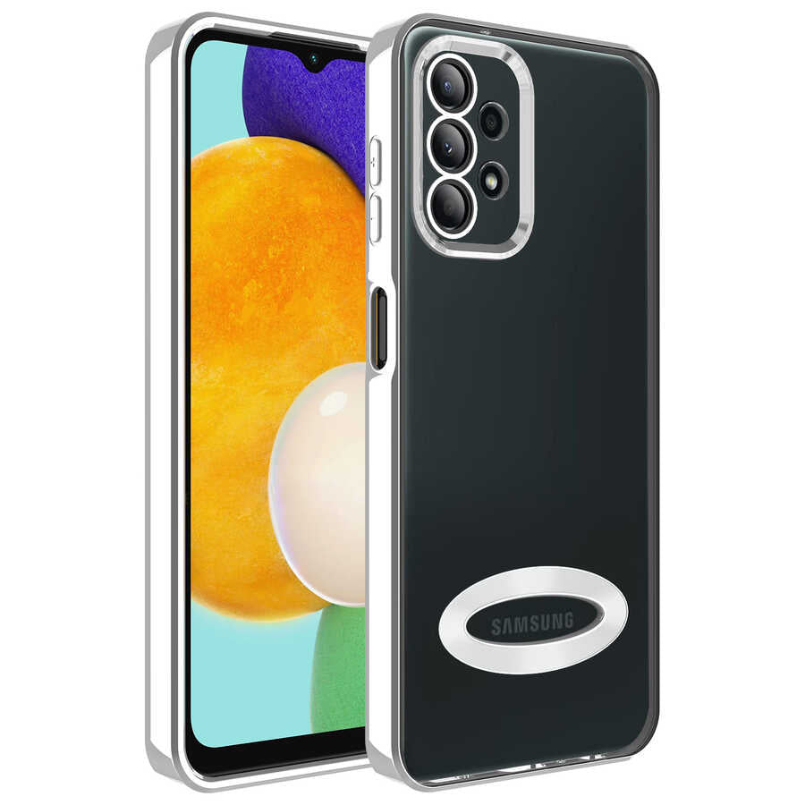 Galaxy A13 4G Kılıf Kamera Korumalı Logo Gösteren Zore Omega Kılıf