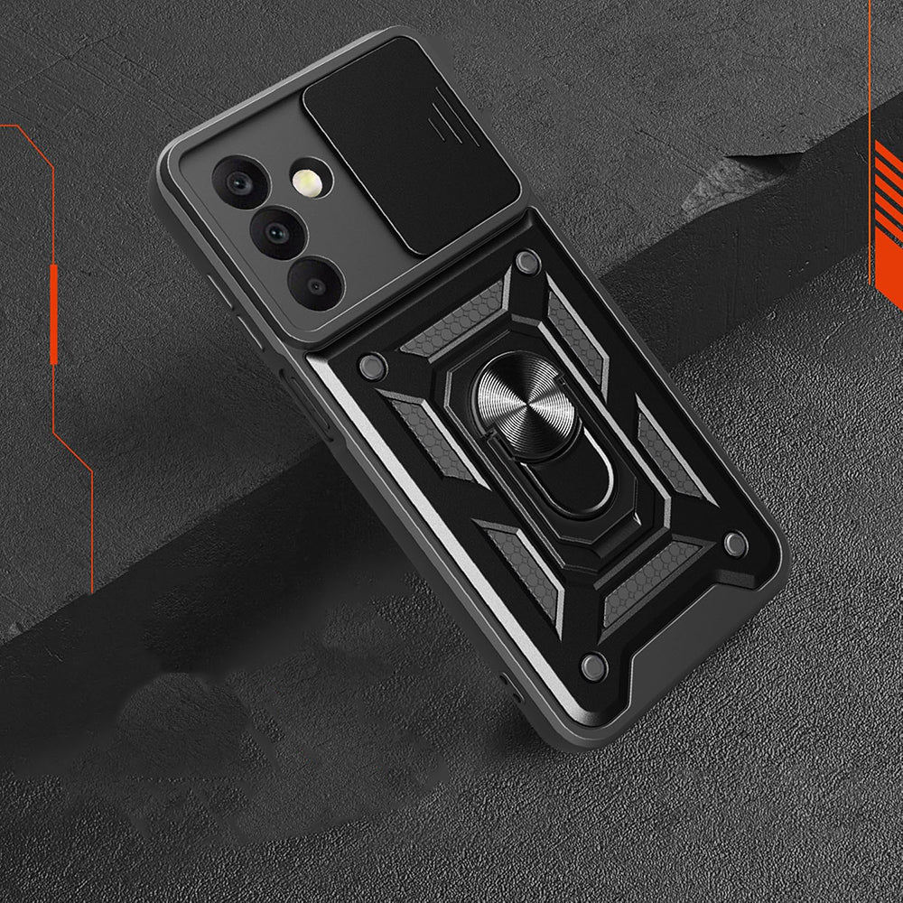 Galaxy A17 Kılıf Magnetik Standlı Kamera Korumalı Zore Sürgülü Vega Kılıf