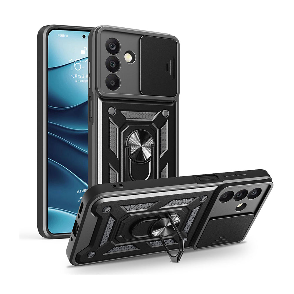 Galaxy A17 Kılıf Magnetik Standlı Kamera Korumalı Zore Sürgülü Vega Kılıf