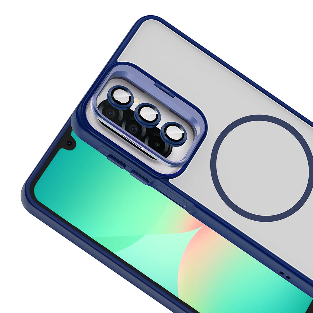 Galaxy A17 Kılıf Standlı ve Kamera Lens Hediyeli Zore Etro Kılıf