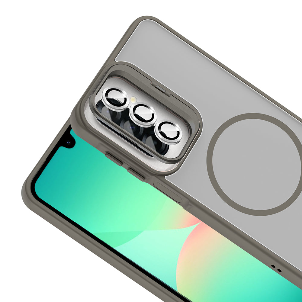 Galaxy A17 Kılıf Standlı ve Kamera Lens Hediyeli Zore Etro Kılıf