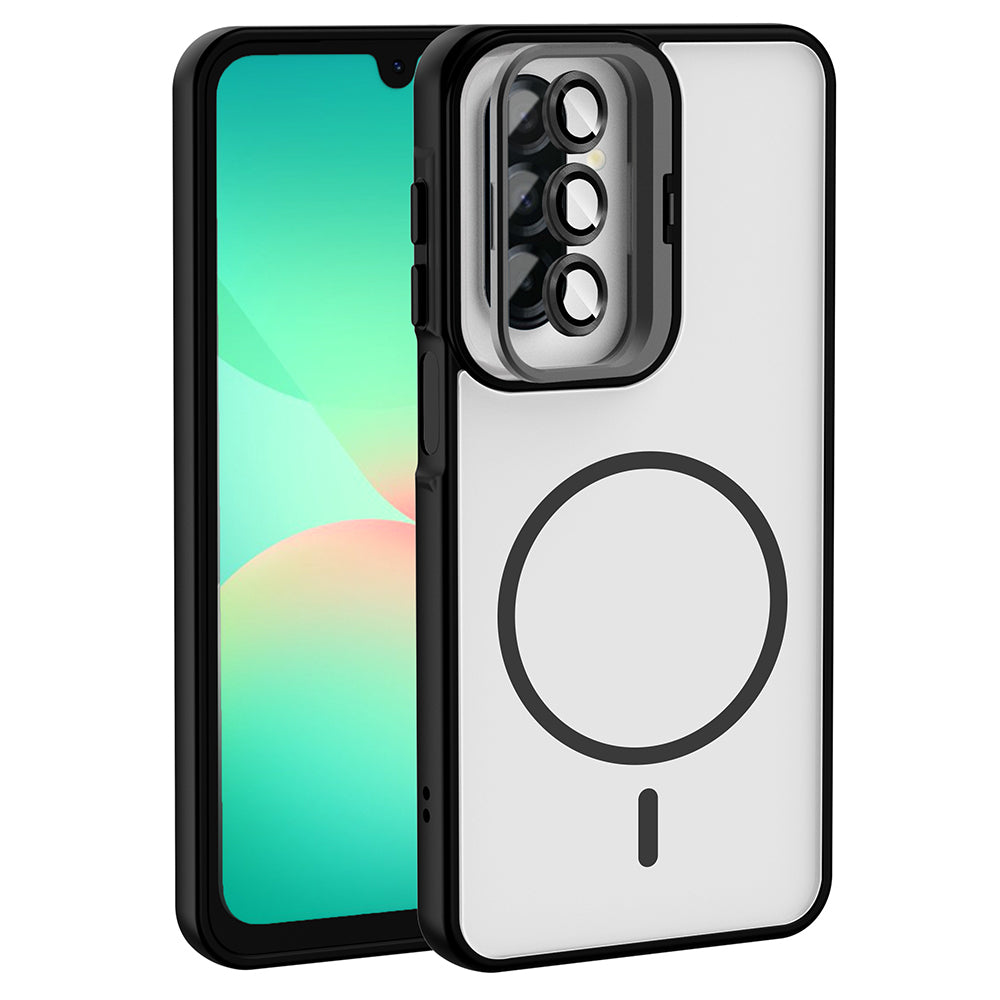 Galaxy A17 Kılıf Standlı ve Kamera Lens Hediyeli Zore Etro Kılıf
