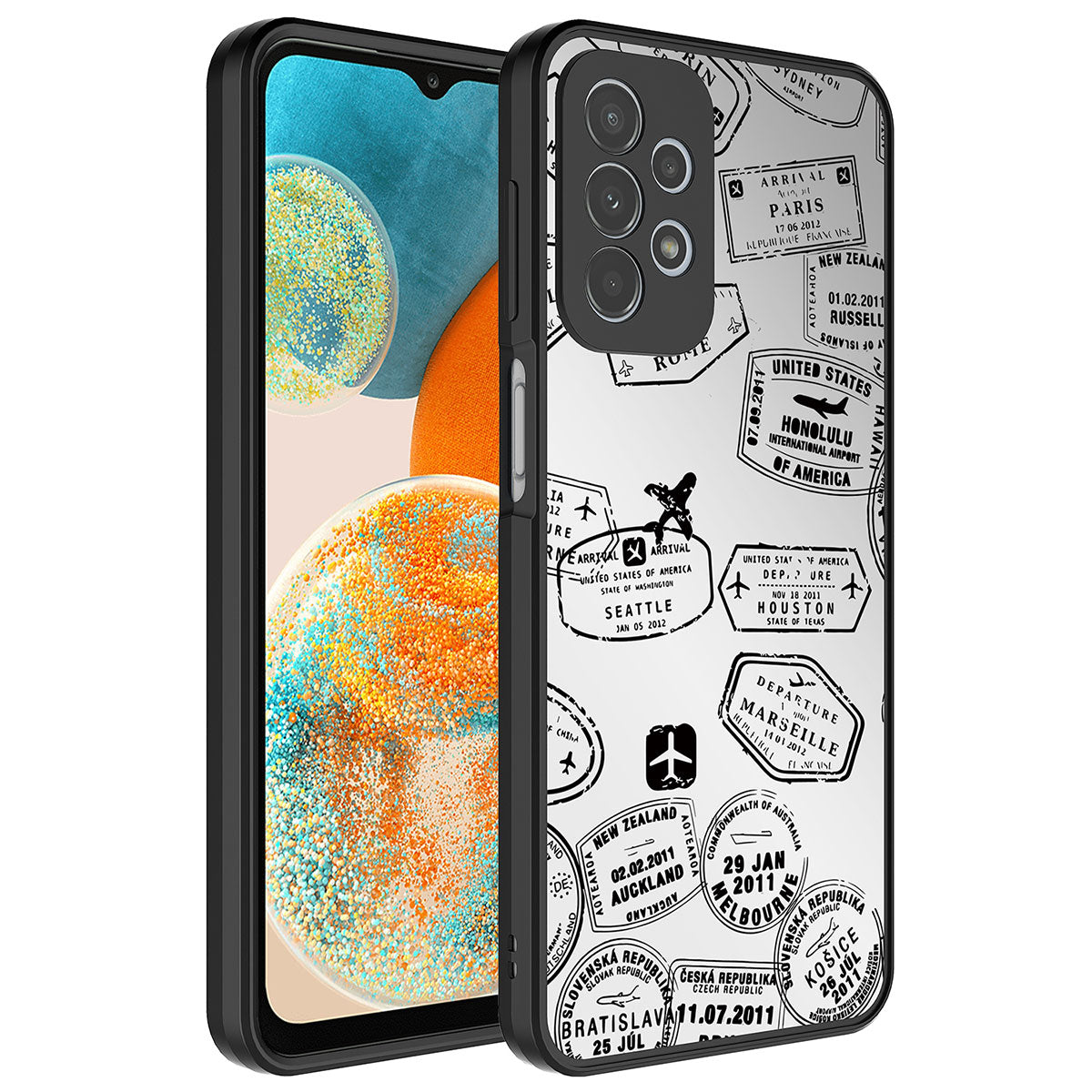 Galaxy A23 Kılıf Aynalı Desenli Kamera Korumalı Parlak Zore Mirror Kılıf