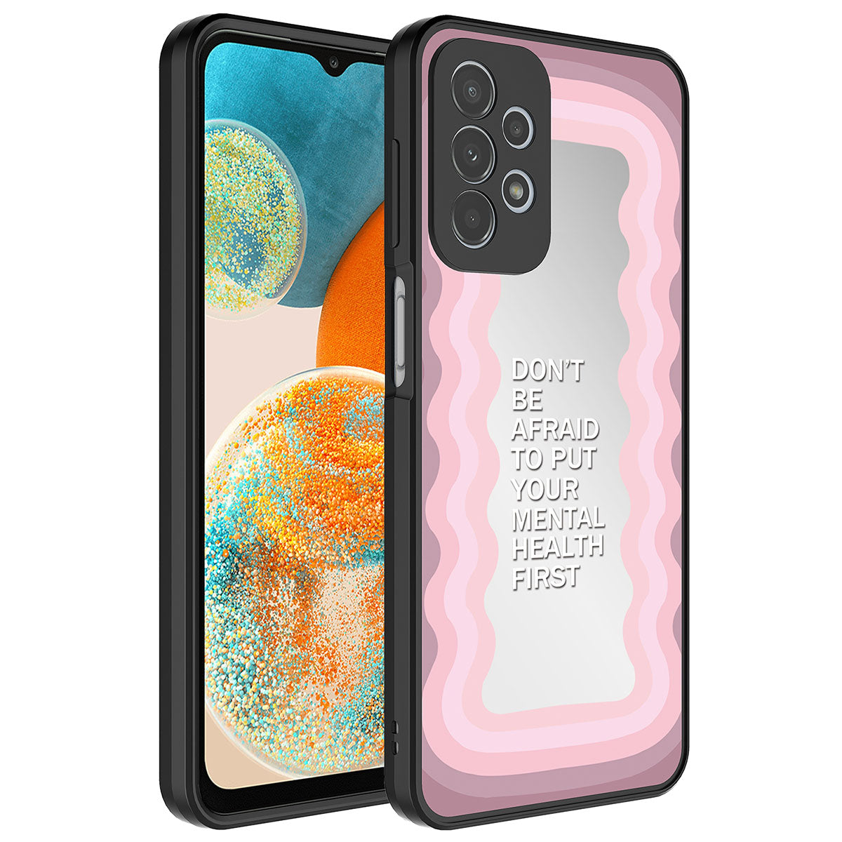 Galaxy A23 Kılıf Aynalı Desenli Kamera Korumalı Parlak Zore Mirror Kılıf