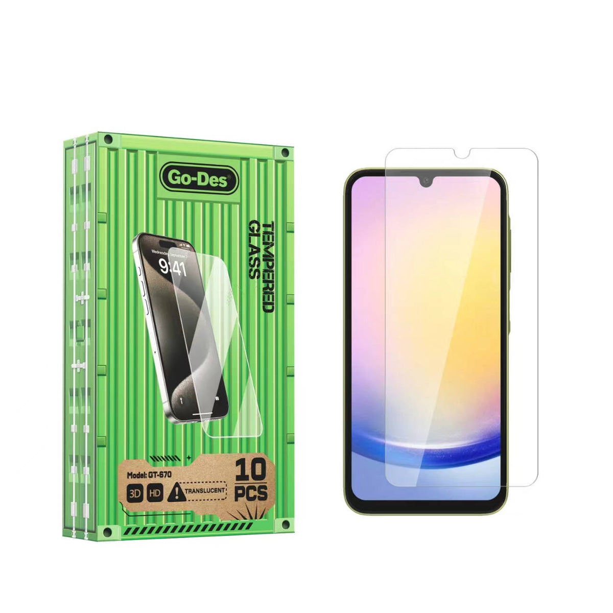 Galaxy A25 Go Des Parmak İzi Bırakmayan 9H Oleofobik Bom Glass Ekran Koruyucu
