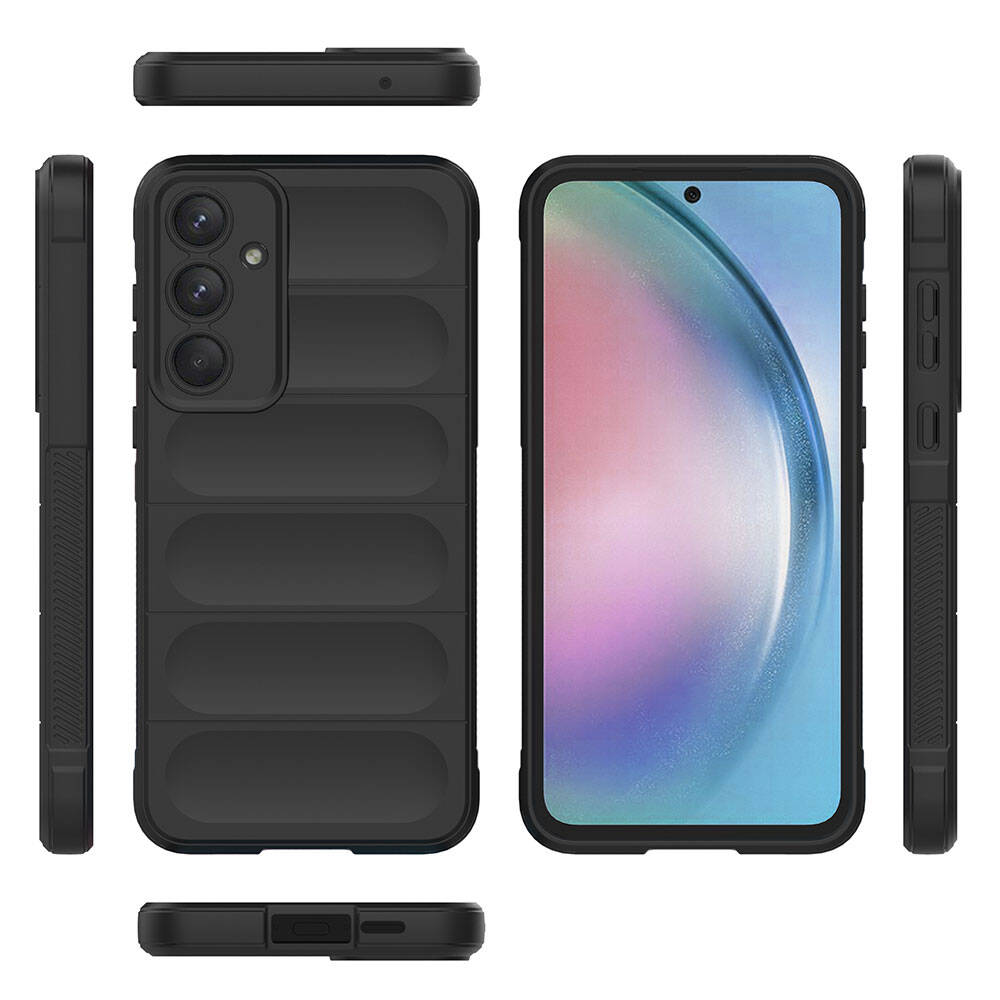 Galaxy A55 Kılıf Esnek TPU Oyuklu Arka Yüzey Tasarımlı Zore Etnik Silikon Kılıf