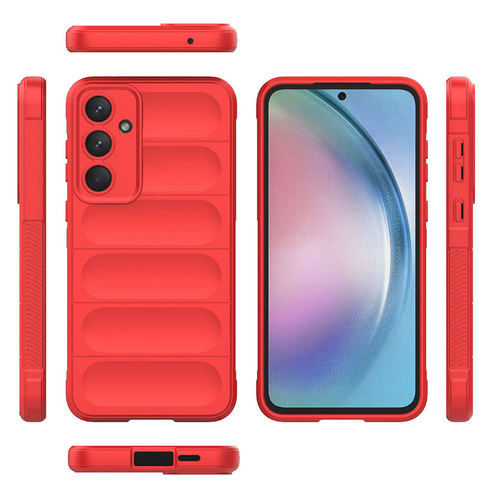 Galaxy A55 Kılıf Esnek TPU Oyuklu Arka Yüzey Tasarımlı Zore Etnik Silikon Kılıf