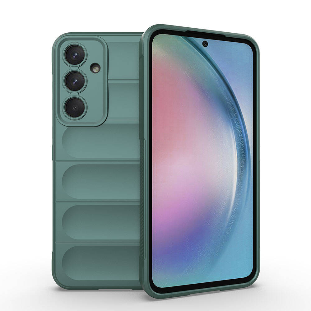Galaxy A55 Kılıf Esnek TPU Oyuklu Arka Yüzey Tasarımlı Zore Etnik Silikon Kılıf