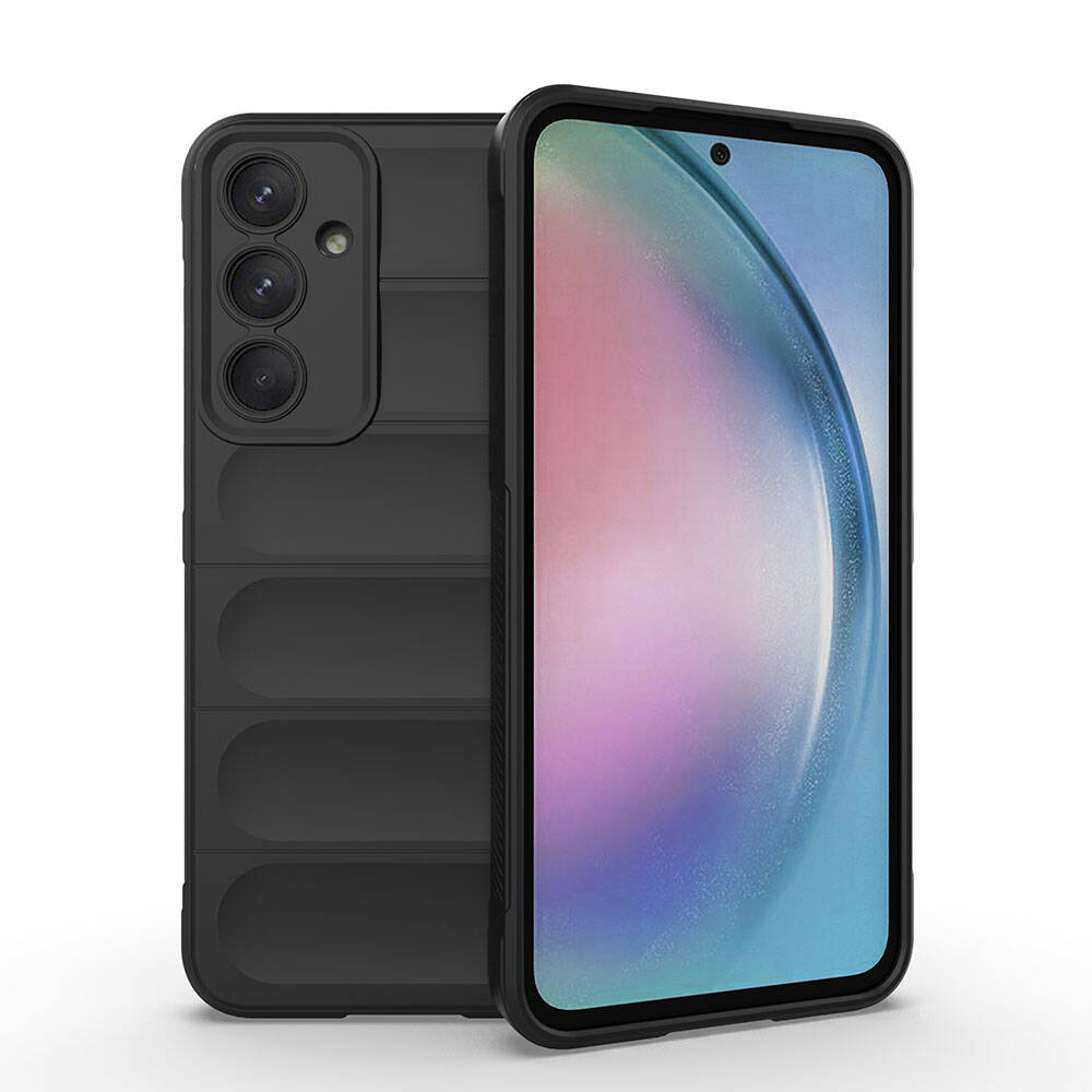 Galaxy A55 Kılıf Esnek TPU Oyuklu Arka Yüzey Tasarımlı Zore Etnik Silikon Kılıf