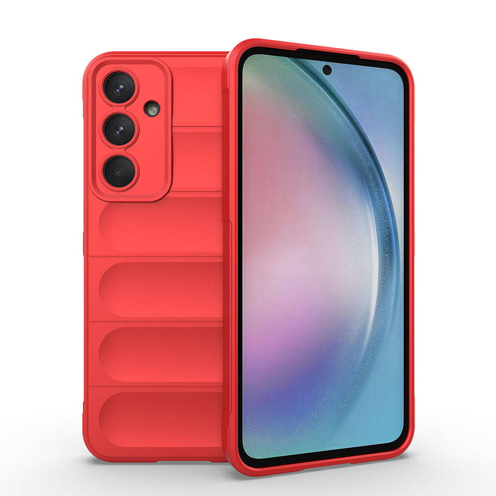 Galaxy A55 Kılıf Esnek TPU Oyuklu Arka Yüzey Tasarımlı Zore Etnik Silikon Kılıf