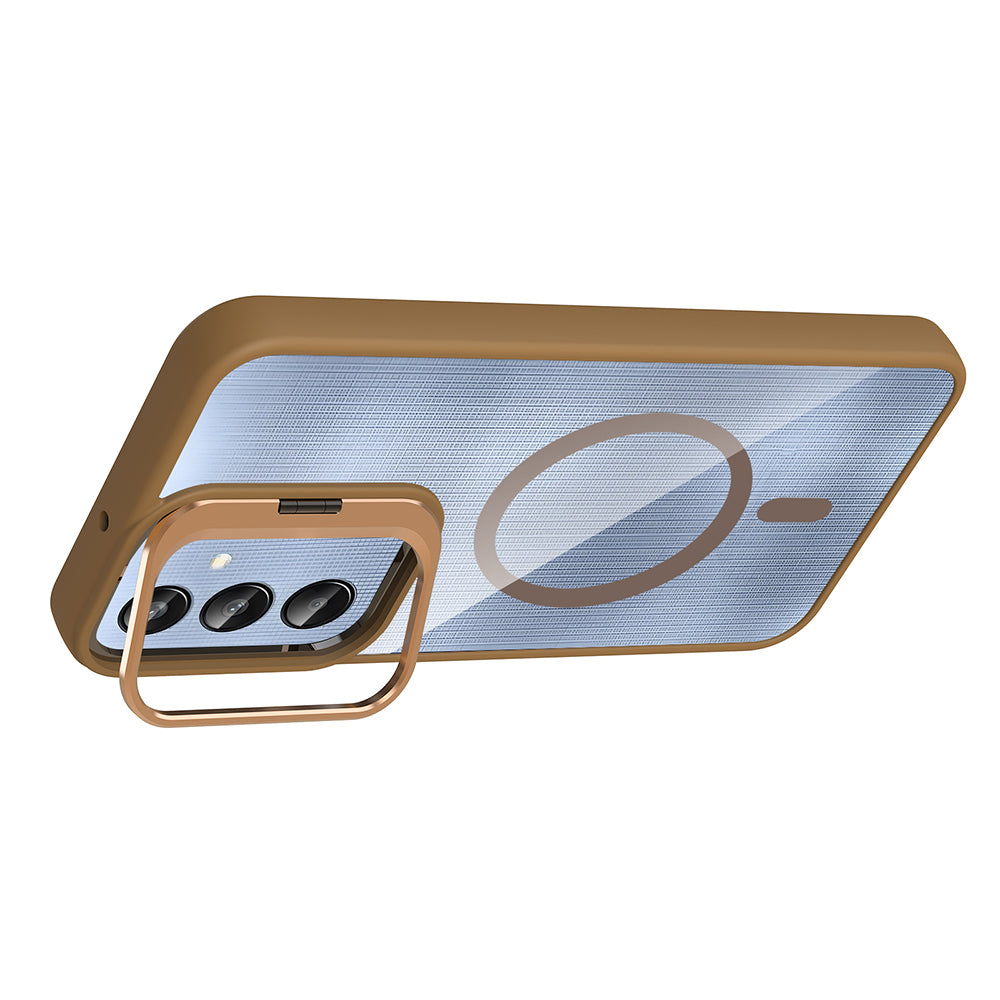 Galaxy A56 Kılıf Standlı ve Kamera Lens Hediyeli Zore Etro Kılıf