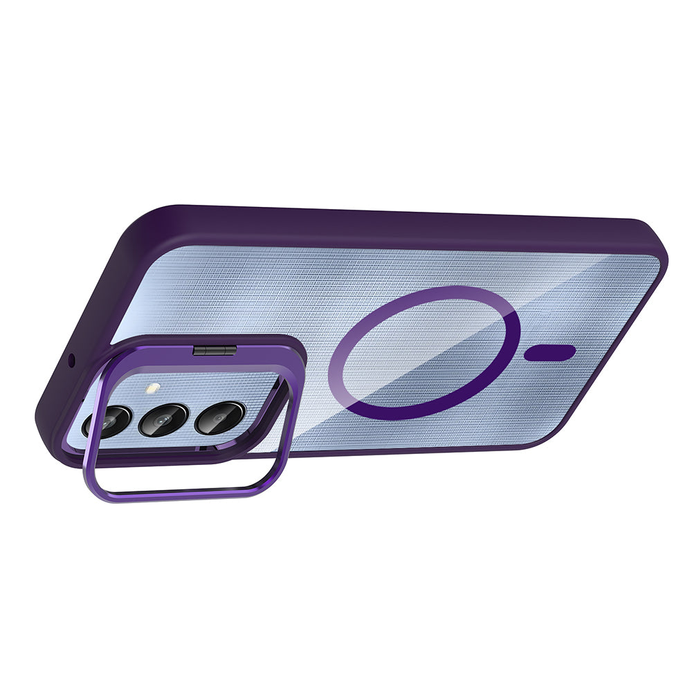 Galaxy A56 Kılıf Standlı ve Kamera Lens Hediyeli Zore Etro Kılıf