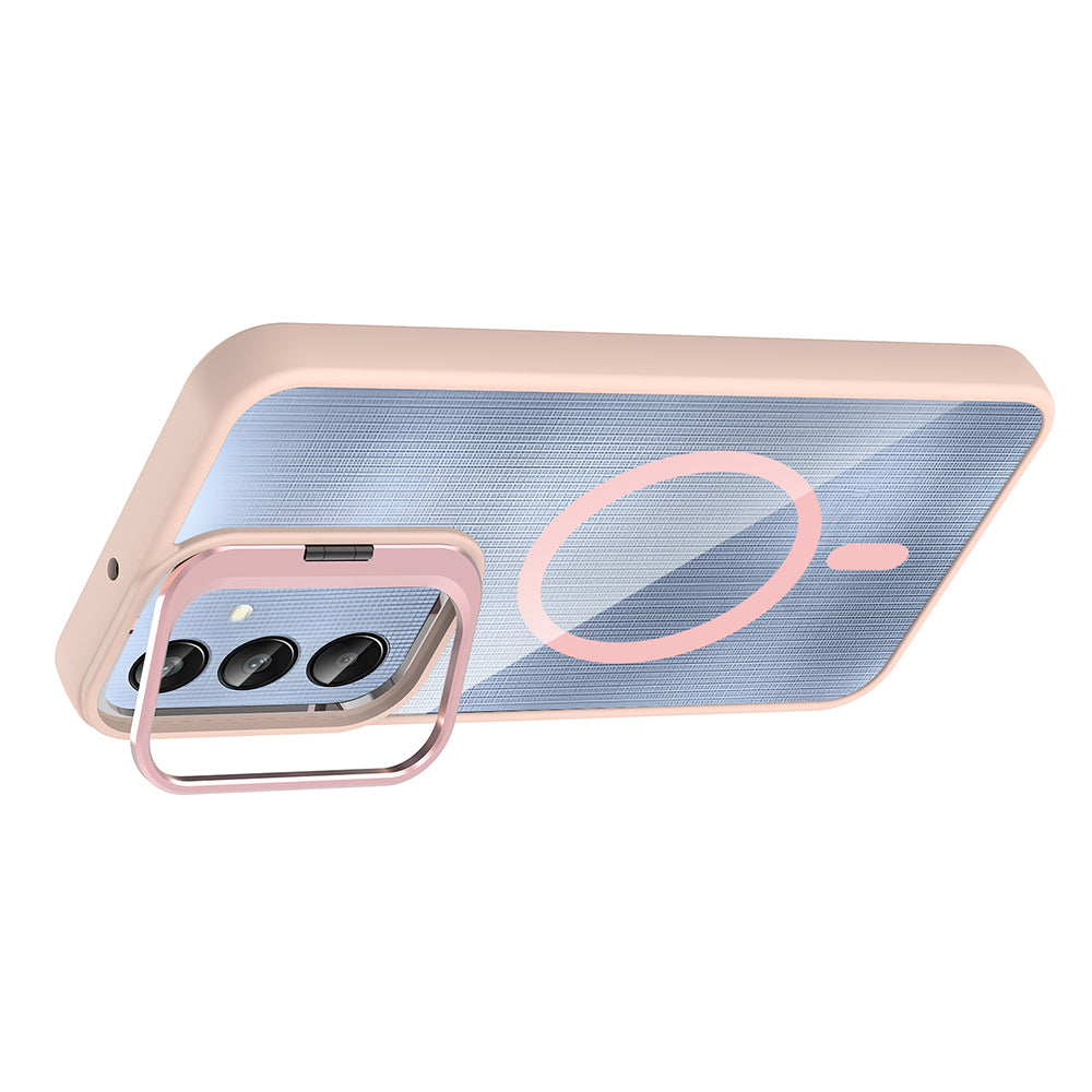 Galaxy A56 Kılıf Standlı ve Kamera Lens Hediyeli Zore Etro Kılıf