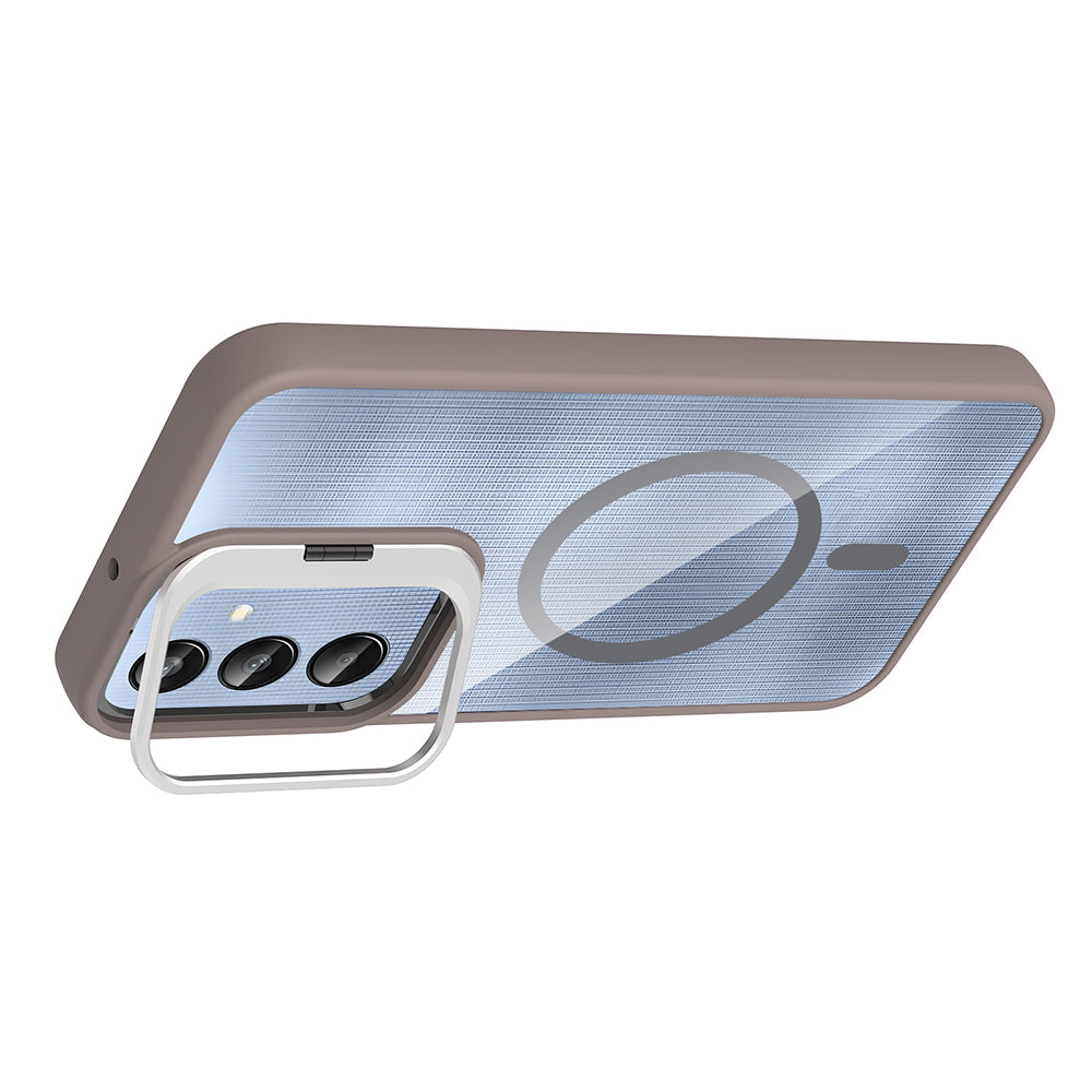 Galaxy A56 Kılıf Standlı ve Kamera Lens Hediyeli Zore Etro Kılıf