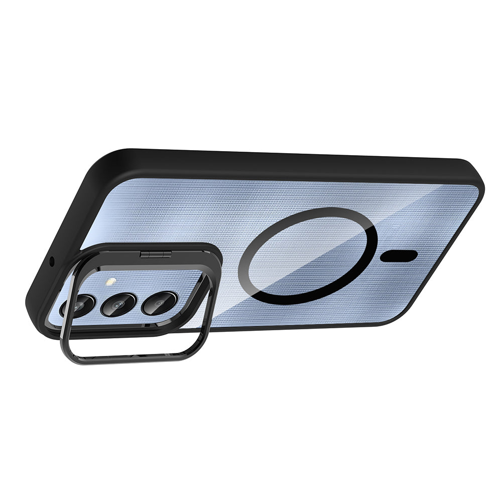 Galaxy A56 Kılıf Standlı ve Kamera Lens Hediyeli Zore Etro Kılıf