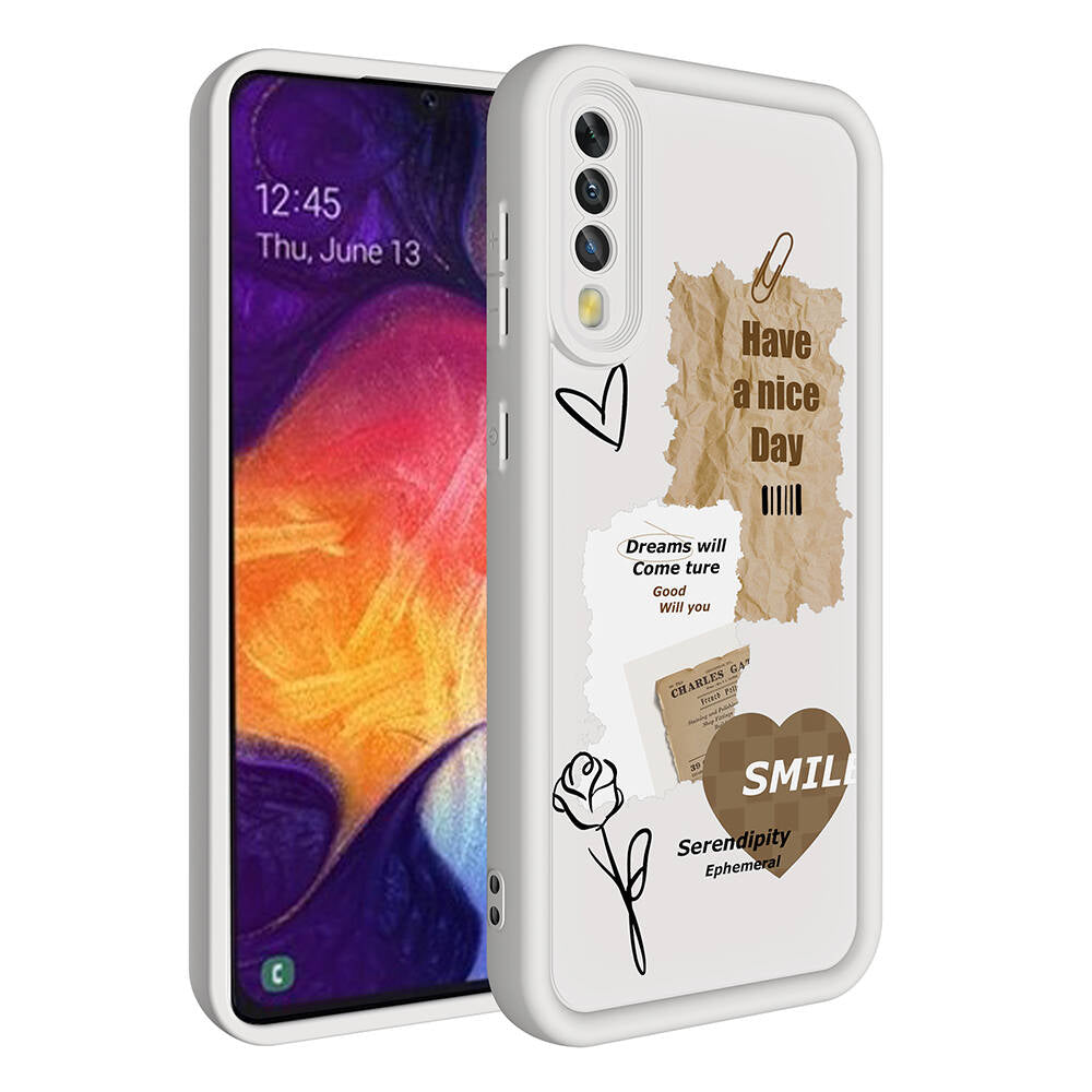 Galaxy A70 Kılıf Kamera Korumalı Baskılı Arka Yüzey Zore Klas Kılıf