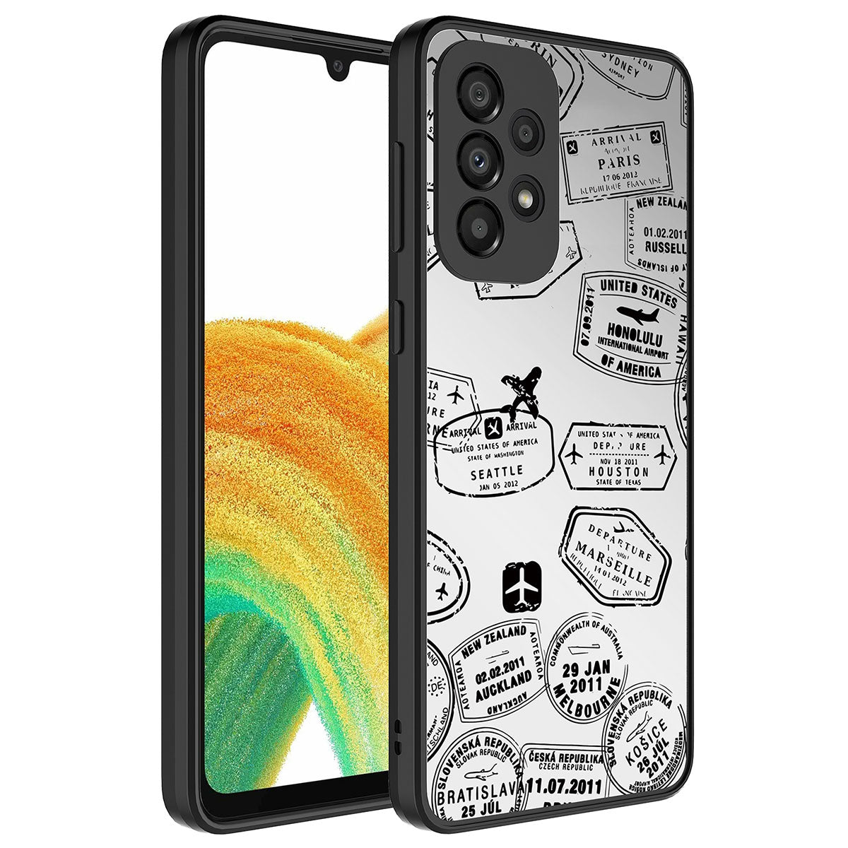 Galaxy A73 Kılıf Aynalı Desenli Kamera Korumalı Parlak Zore Mirror Kılıf