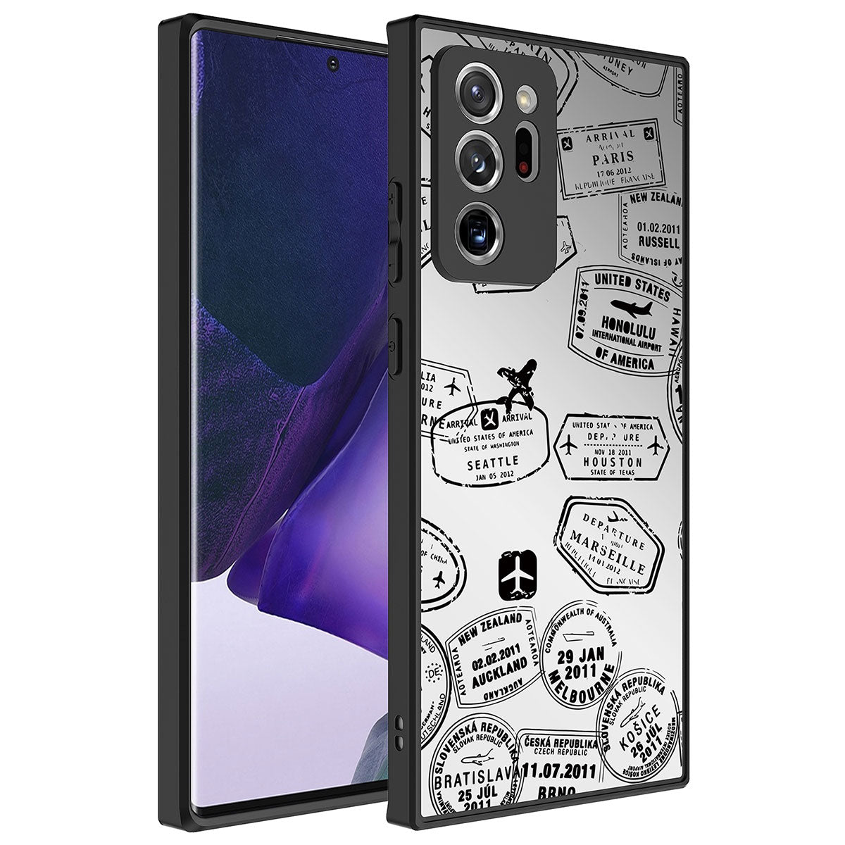 Galaxy Note 20 Ultra Kılıf Aynalı Desenli Kamera Korumalı Parlak Zore Mirror Kılıf