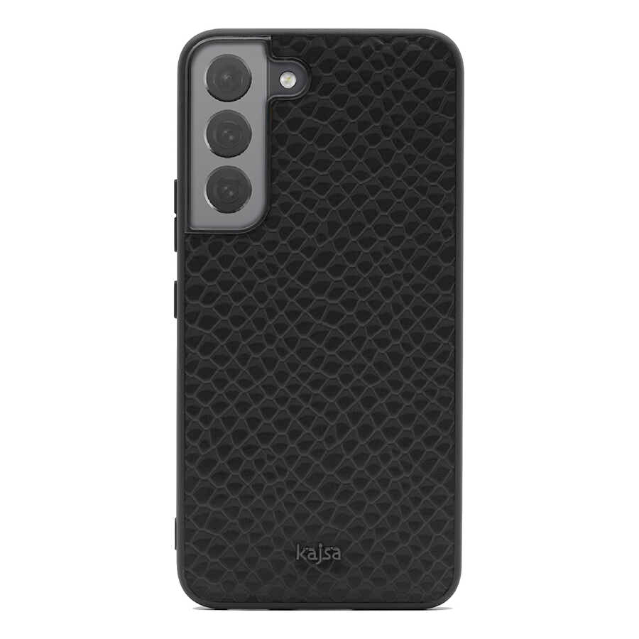 Galaxy S22 Plus Kılıf Kajsa Pearl Pattern Hakiki Deri Kılıf
