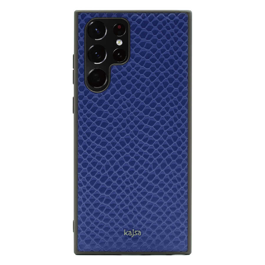 Galaxy S22 Ultra Kılıf Kajsa Pearl Pattern Hakiki Deri Kılıf