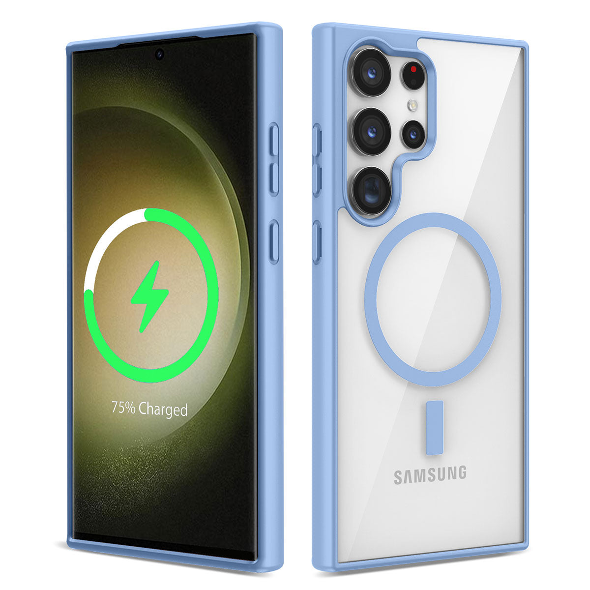 Galaxy S22 Ultra Kılıf M-safe Wireless Şarj Özellikli Silikon Zore Ege Kılıf