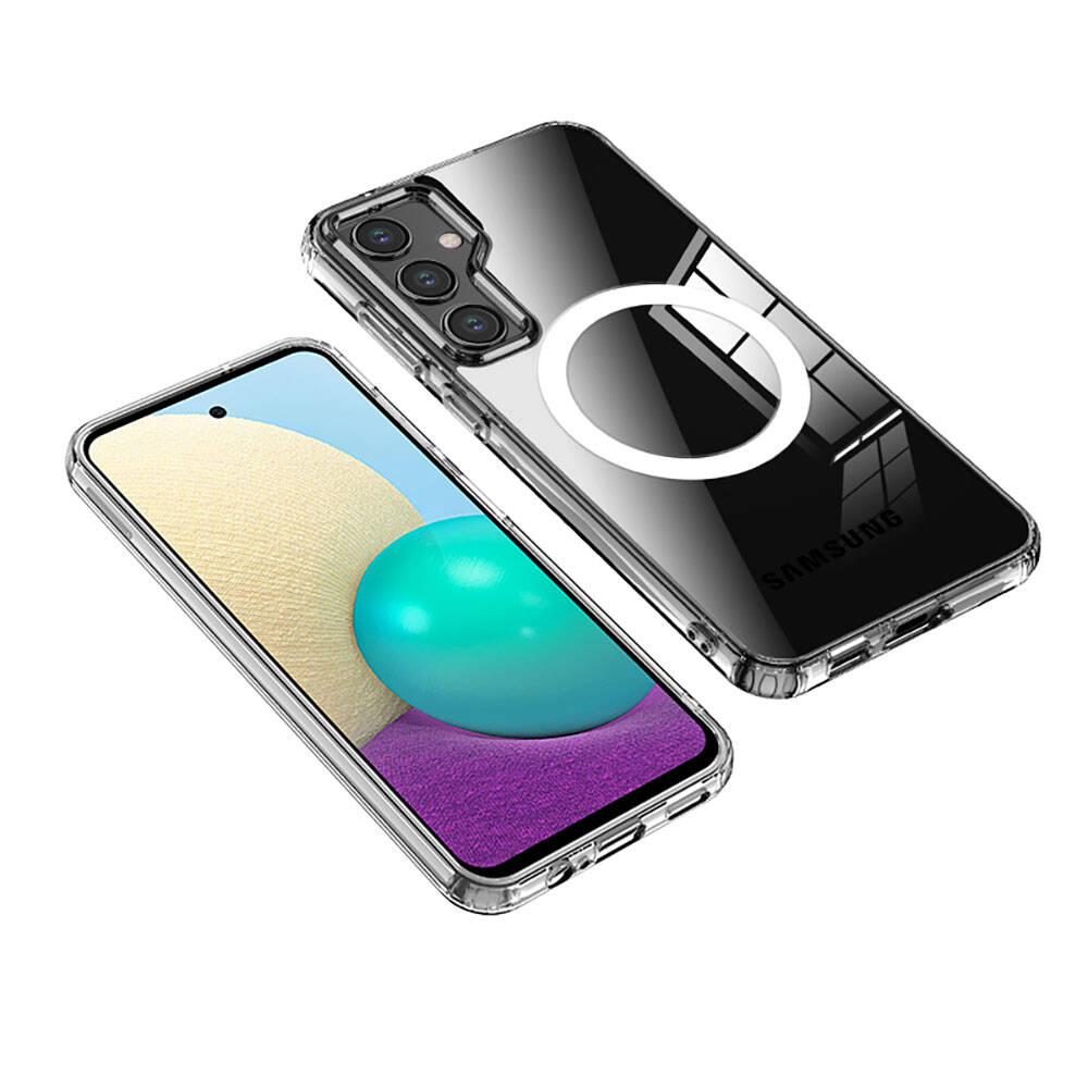 Galaxy S23 FE Kılıf Sert PC Arka Yüzey Wireless Şarj Özellikli Zore Flet M-safe Kılıf