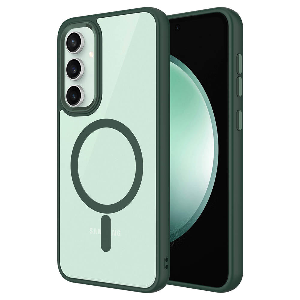 Galaxy S23 FE Kılıf Wireless Şarj Özellikli Zore Krom M-safe Silikon Kılıf