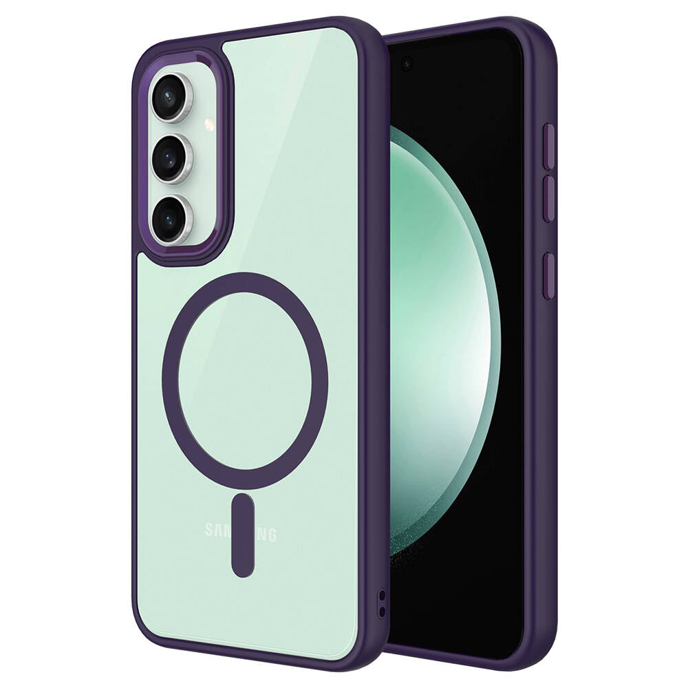 Galaxy S23 FE Kılıf Wireless Şarj Özellikli Zore Krom M-safe Silikon Kılıf