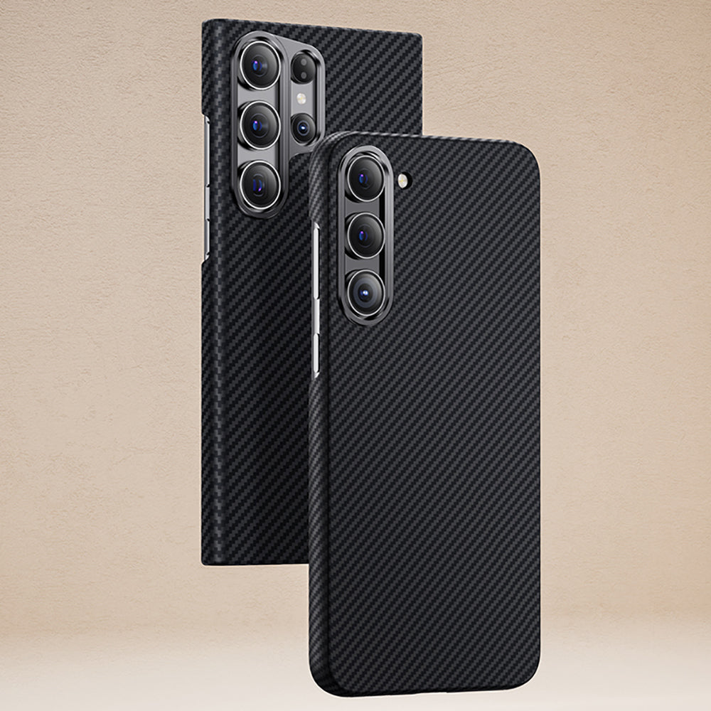 Galaxy S23 Kılıf Benks M-safe Şarj Özellikli Magnetik ArmorAir 600D Kevlar Karbon Fiber Kılıf