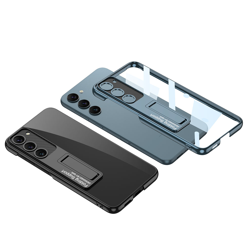 Galaxy S23 Kılıf Kamera Korumalı Şeffaf Tasarımlı Zore Lego Standlı Kılıf