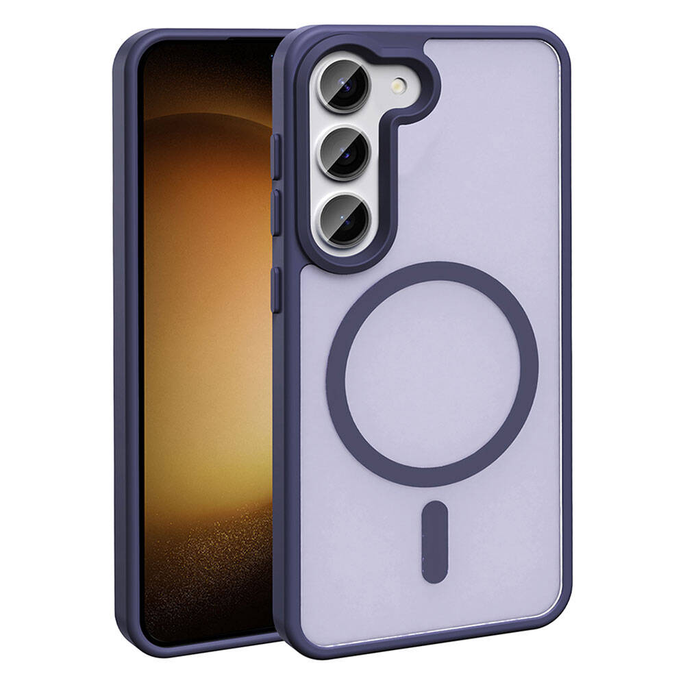 Galaxy S23 Kılıf M-safe Şarj Özellikli Mat Arka Yüzey Zore Sio Kılıf