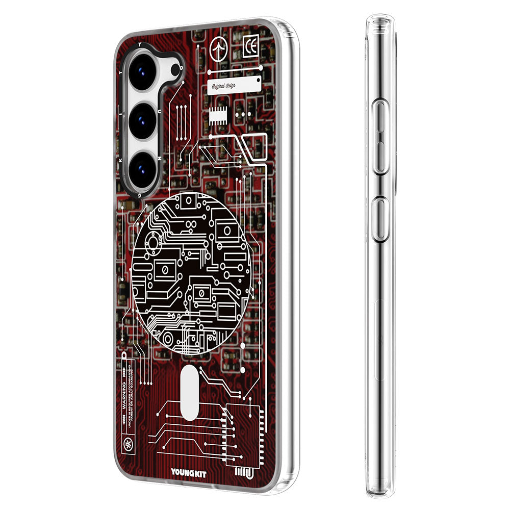 Galaxy S23 Kılıf M-safe Şarj Özellikli YoungKit Technology Serisi Kılıf