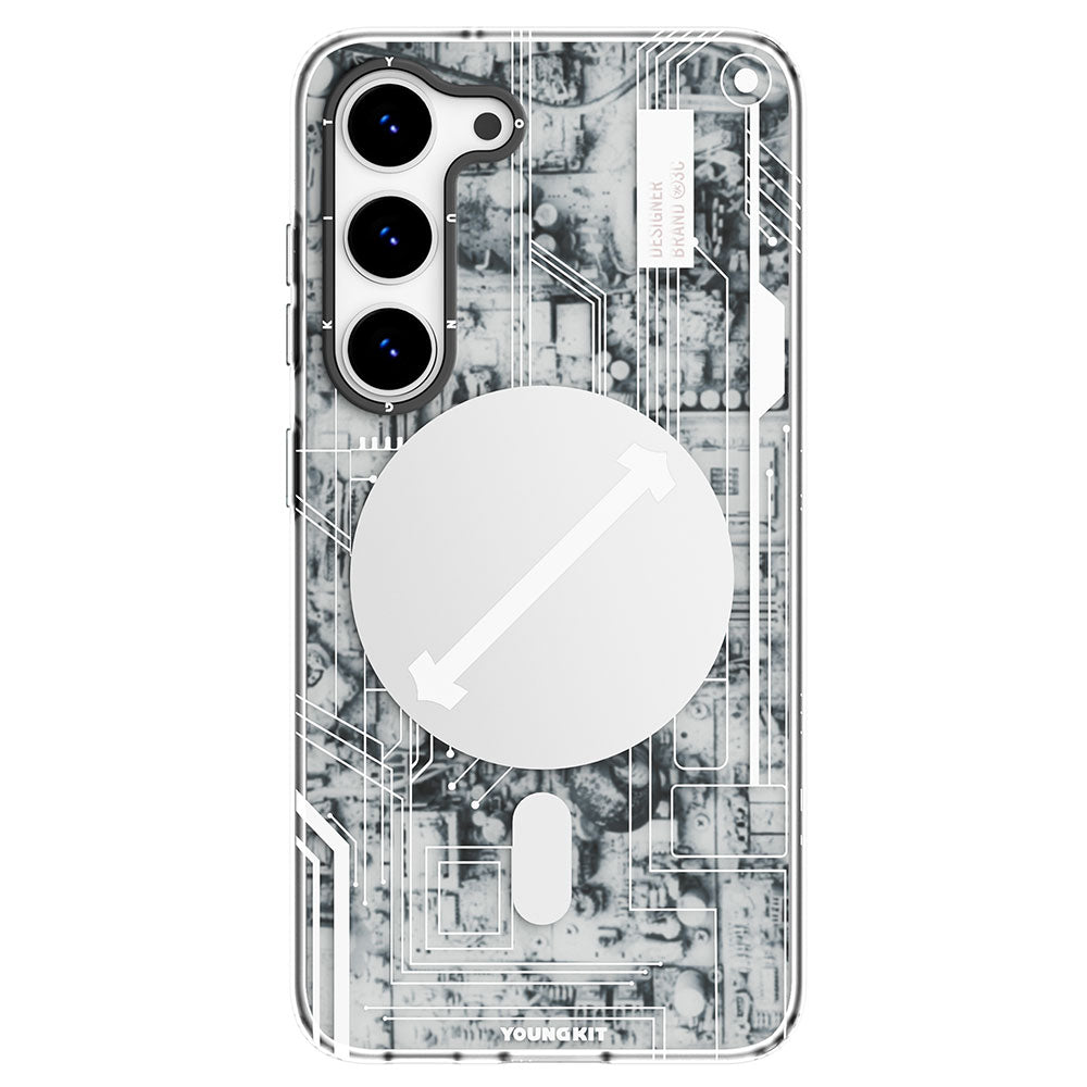 Galaxy S23 Kılıf M-safe Şarj Özellikli YoungKit Technology Serisi Kılıf
