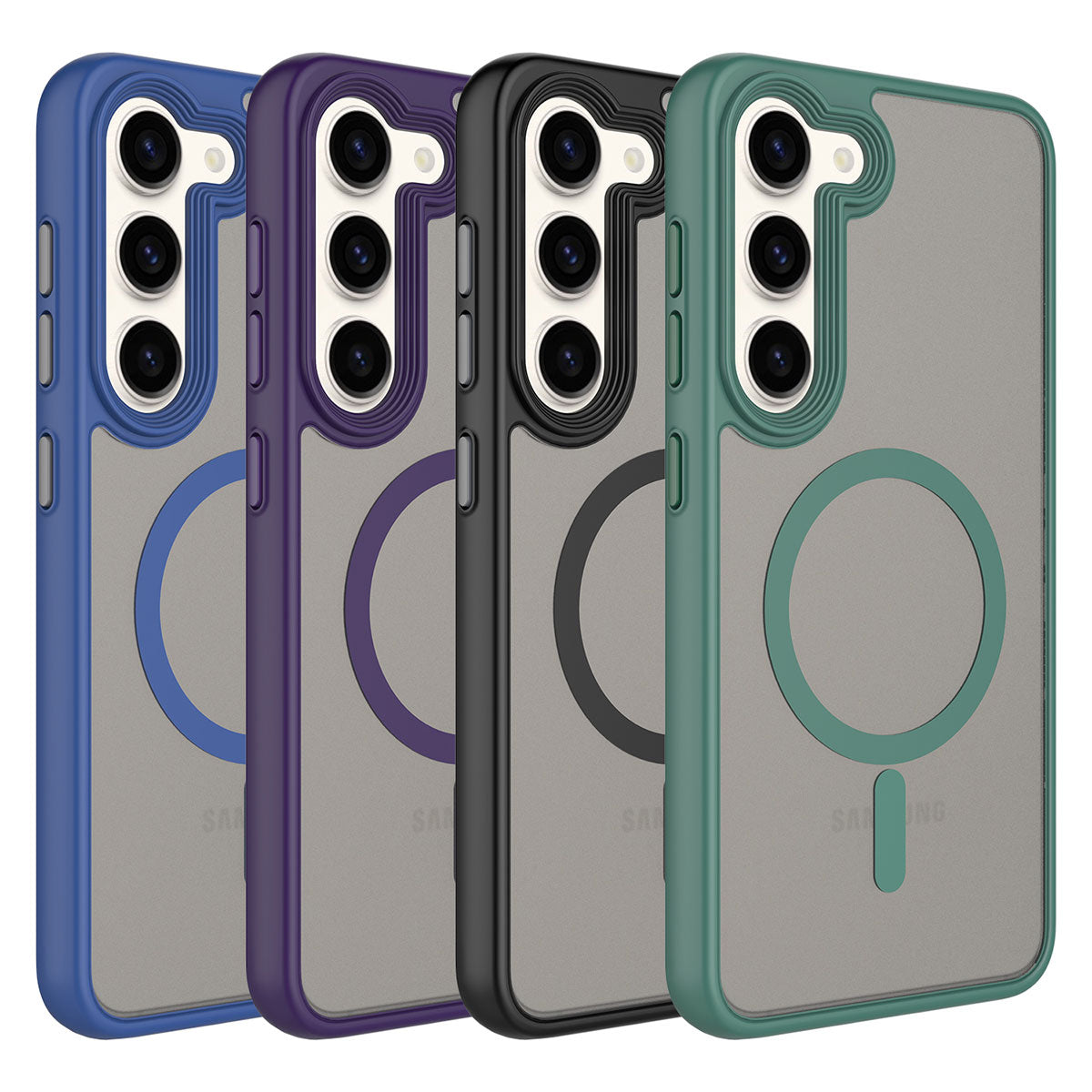 Galaxy S23 Kılıf Mat Arka Yüzey Wireless Şarj Özellikli Zore Flet M-safe Kılıf