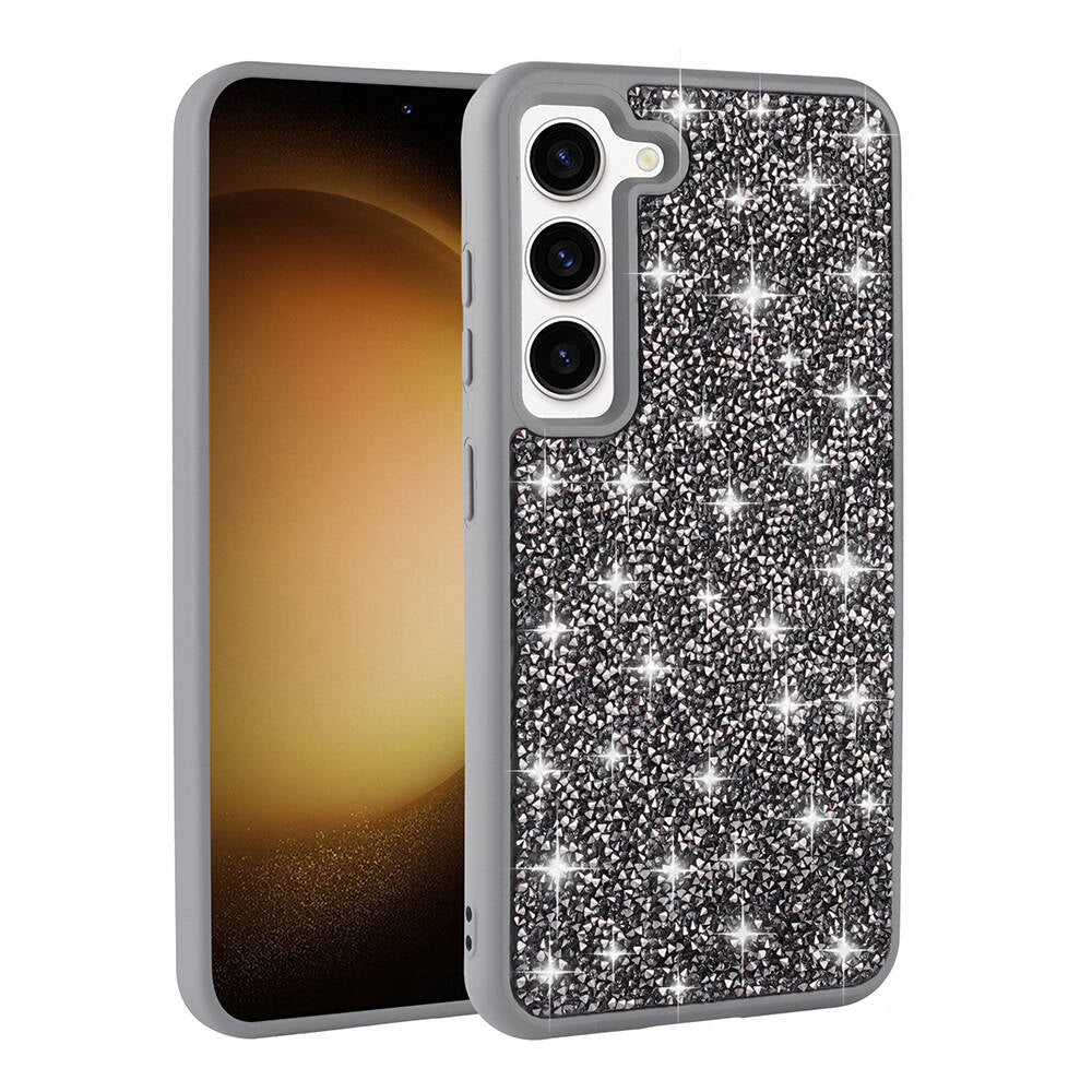 Galaxy S23 Kılıf Parlak Taşlı Tasarım Zore Pırlanta Kılıf