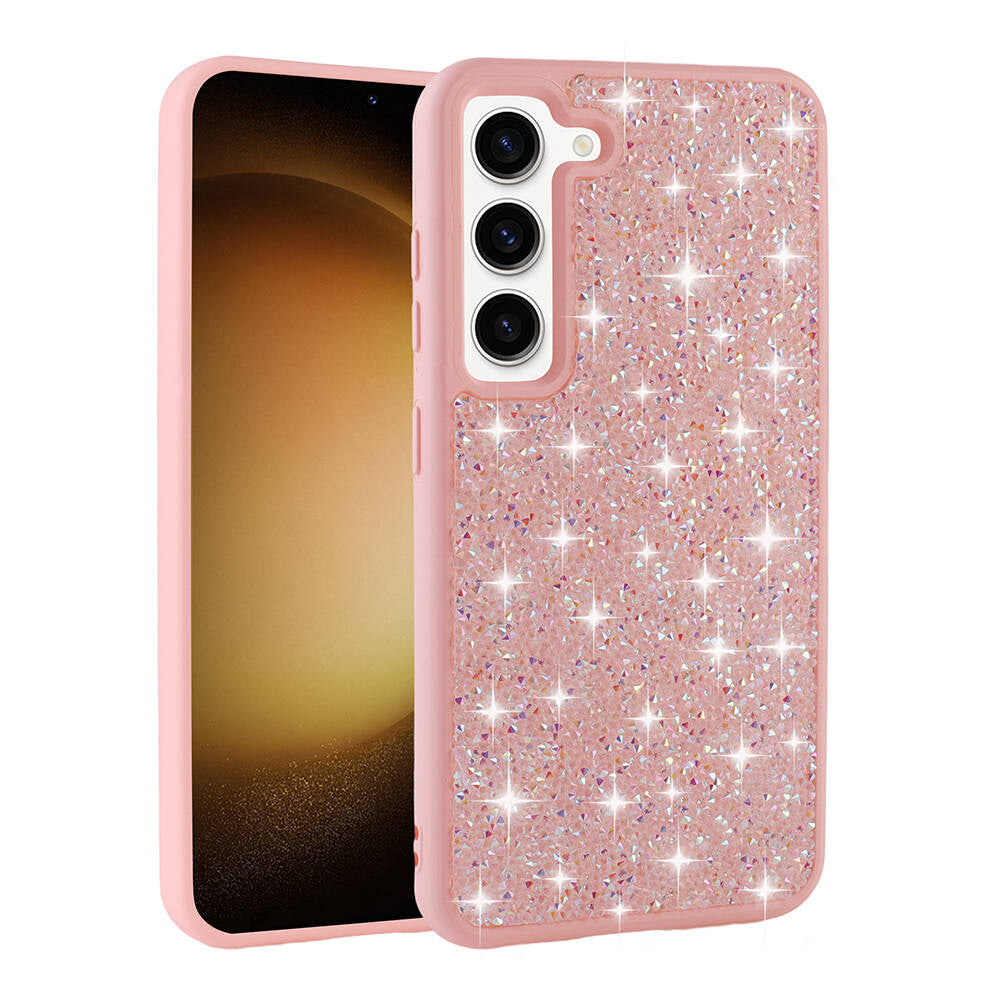 Galaxy S23 Kılıf Parlak Taşlı Tasarım Zore Pırlanta Kılıf