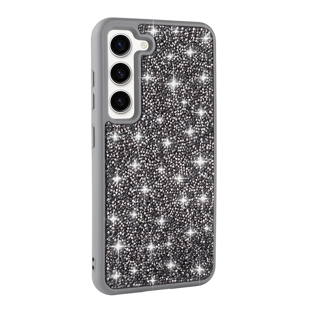 Galaxy S23 Kılıf Parlak Taşlı Tasarım Zore Pırlanta Kılıf