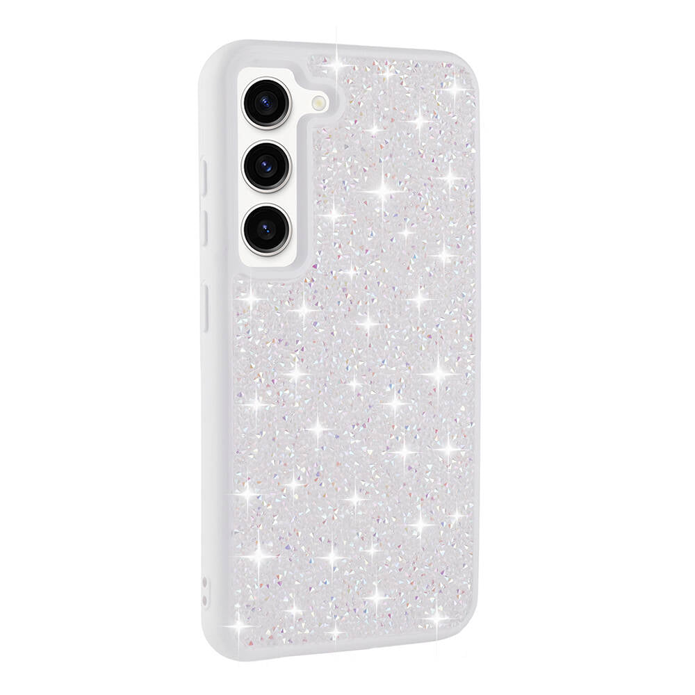 Galaxy S23 Kılıf Parlak Taşlı Tasarım Zore Pırlanta Kılıf