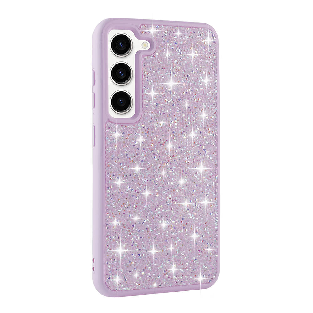 Galaxy S23 Kılıf Parlak Taşlı Tasarım Zore Pırlanta Kılıf