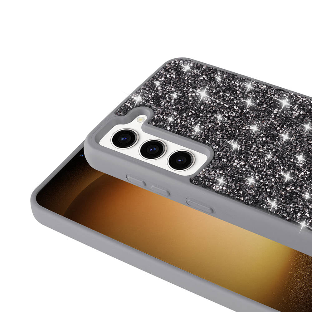 Galaxy S23 Kılıf Parlak Taşlı Tasarım Zore Pırlanta Kılıf