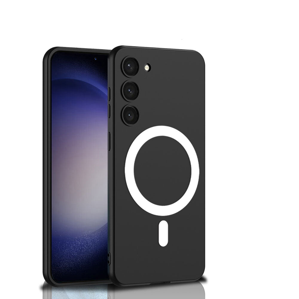 Galaxy S23 Kılıf Wireless Şarj Özellikli Zore Kıpta M-safe Silikon Kılıf