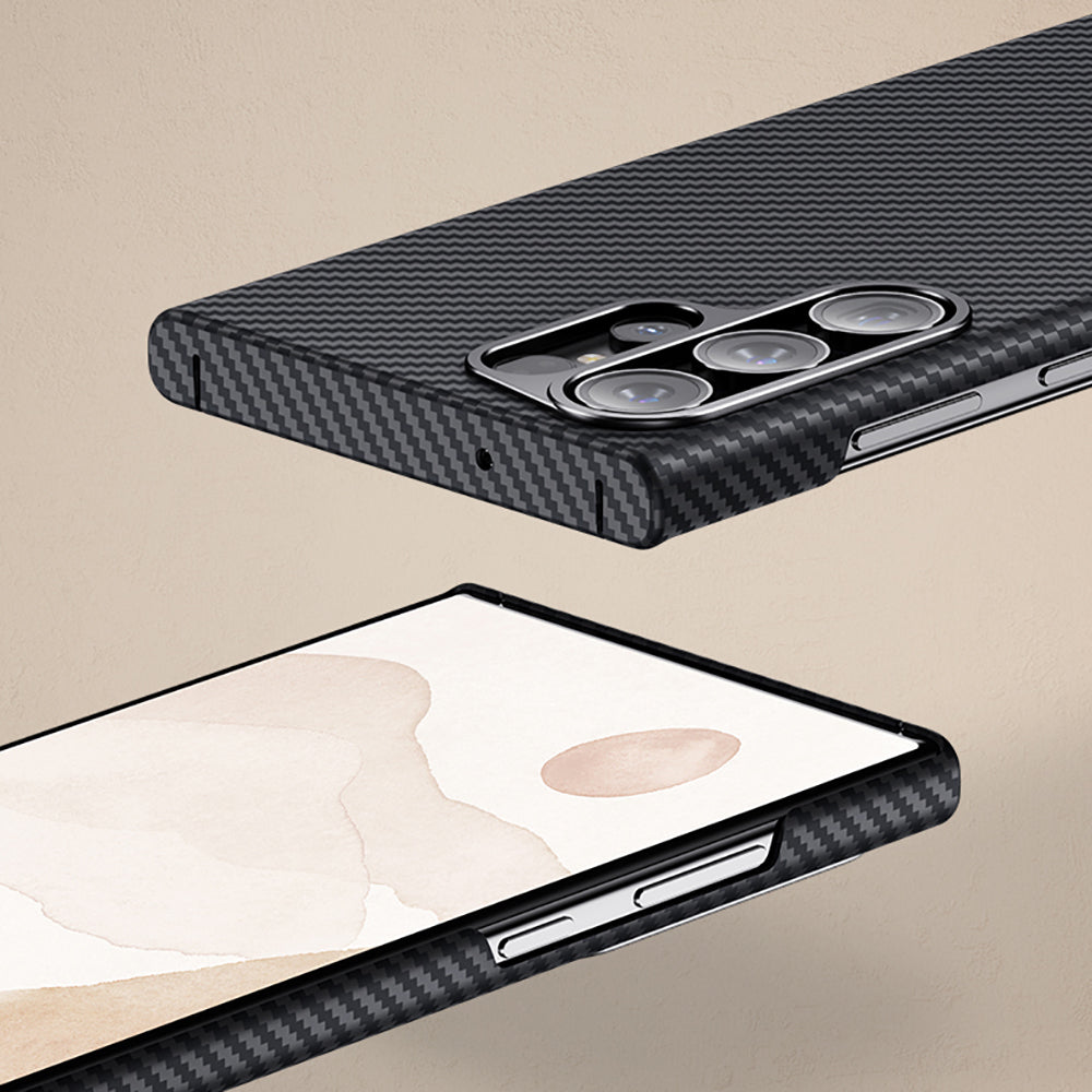 Galaxy S23 Plus Kılıf Benks M-safe Şarj Özellikli Magnetik ArmorAir 600D Kevlar Karbon Fiber Kılıf