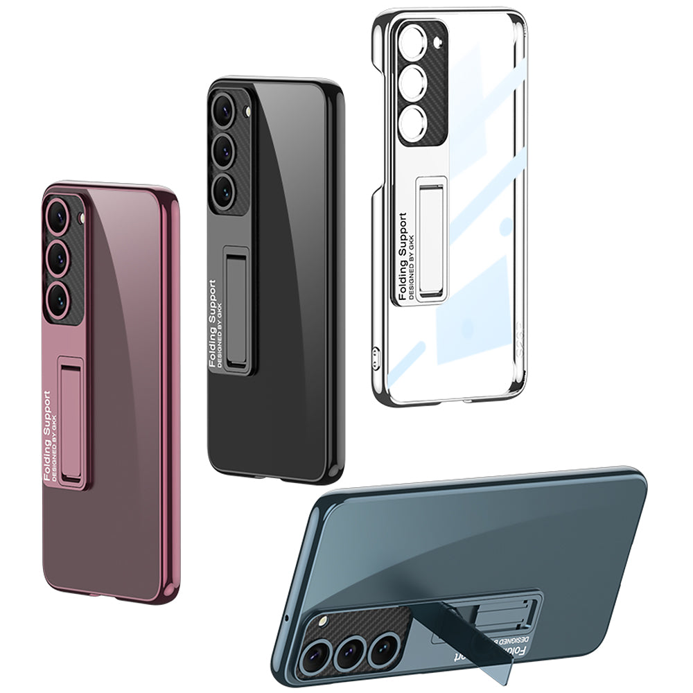 Galaxy S23 Plus Kılıf Kamera Korumalı Şeffaf Tasarımlı Zore Lego Standlı Kılıf