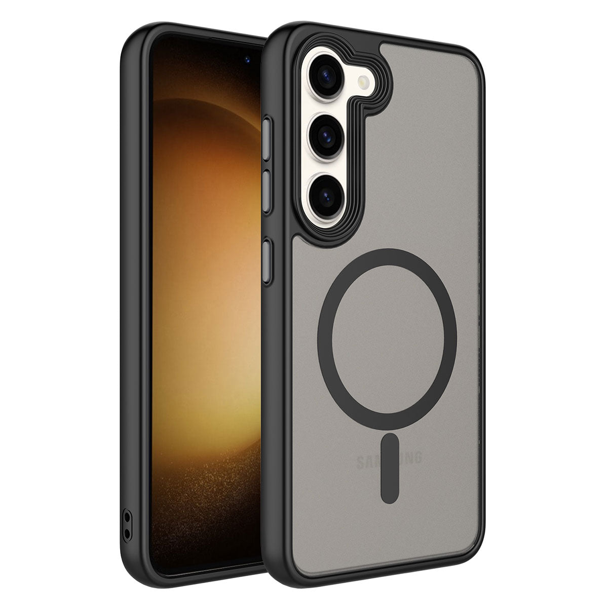 Galaxy S23 Plus Kılıf Mat Arka Yüzey Wireless Şarj Özellikli Zore Flet M-safe Kılıf