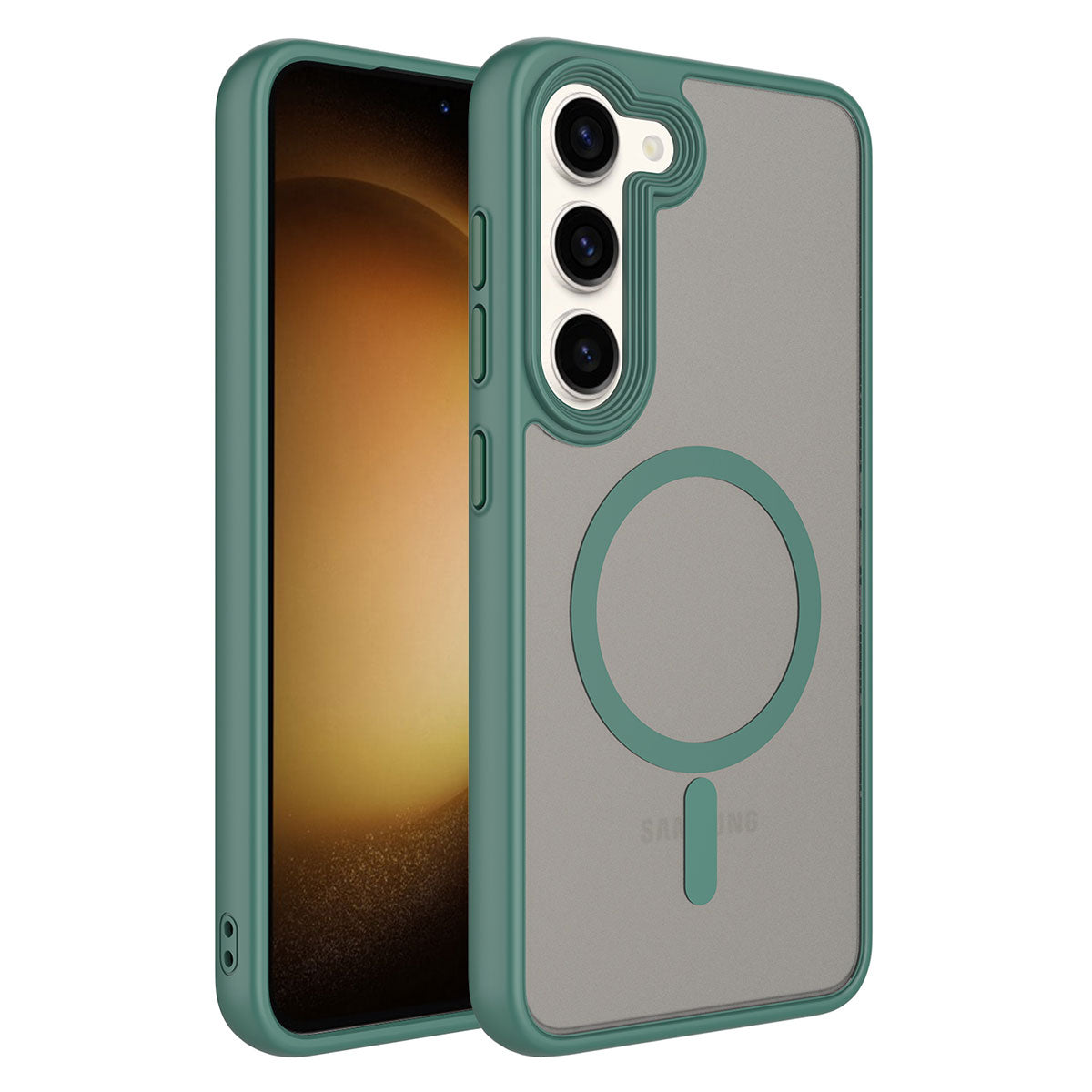 Galaxy S23 Plus Kılıf Mat Arka Yüzey Wireless Şarj Özellikli Zore Flet M-safe Kılıf