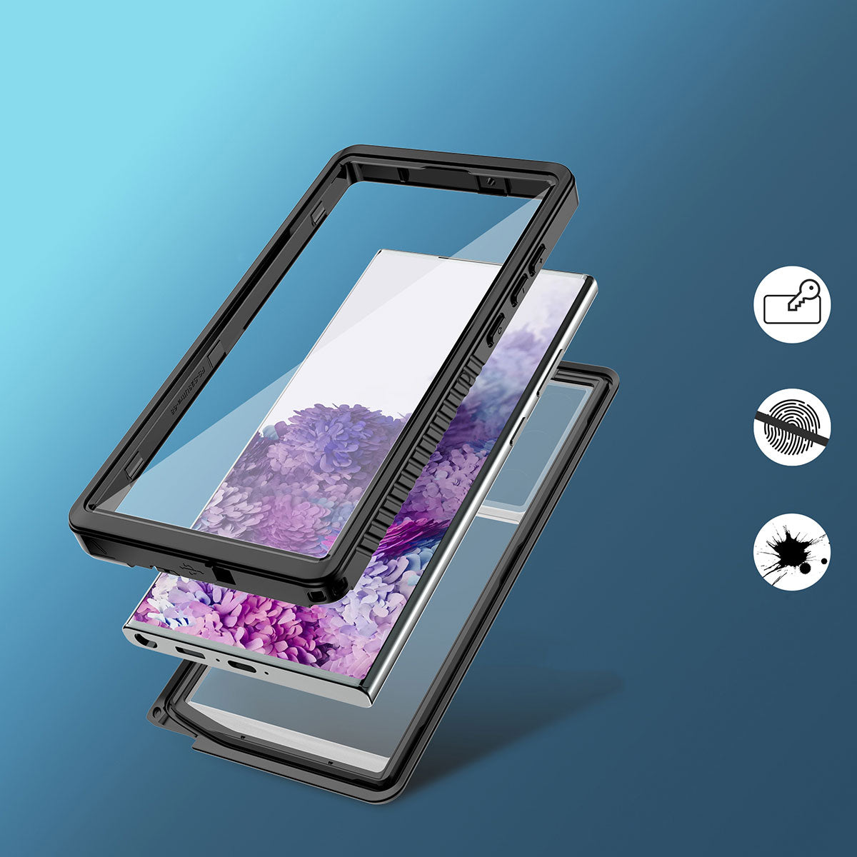 Galaxy S23 Ultra Kılıf 1-1 Su Geçirmez Kılıf