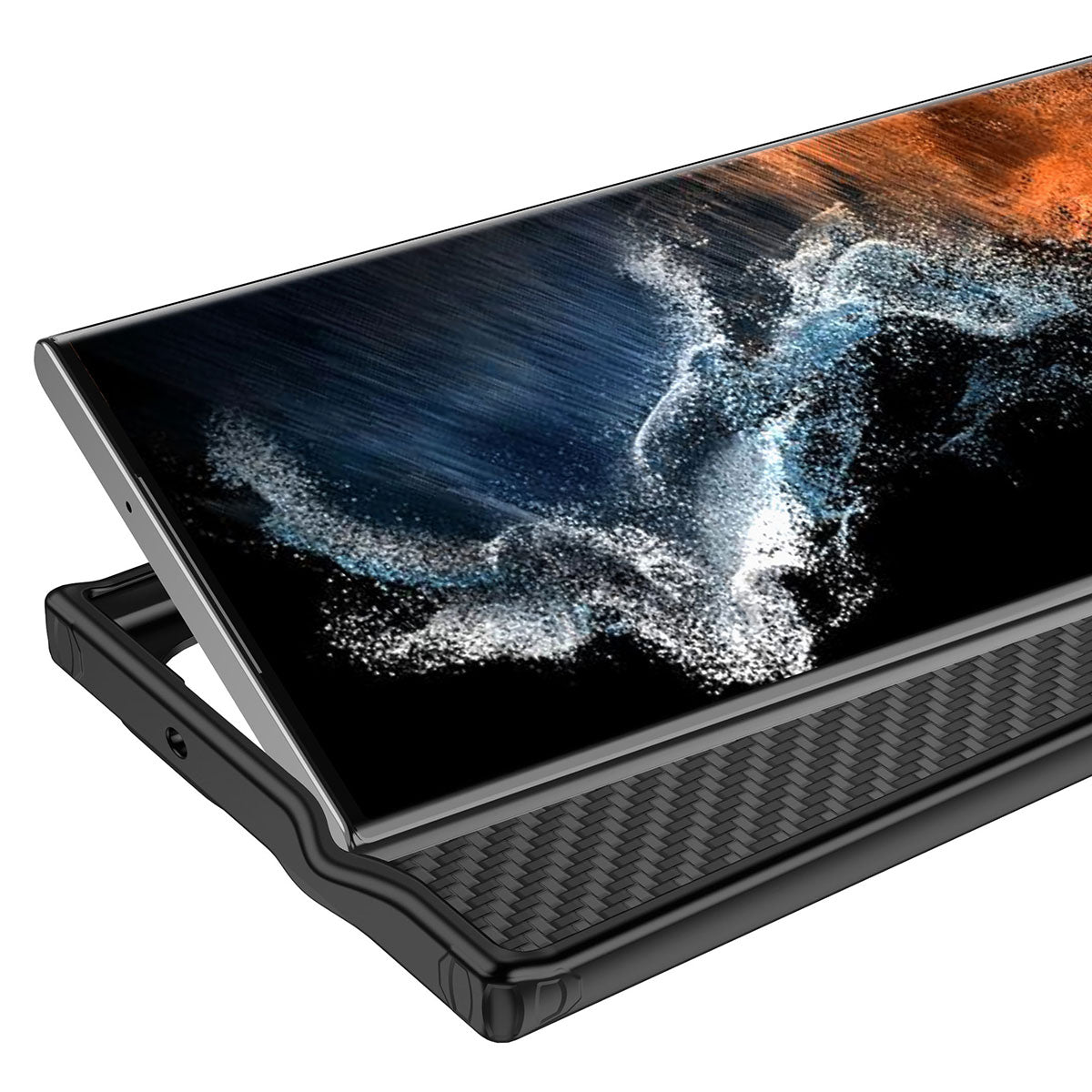 Galaxy S23 Ultra Kılıf Aramid Karbon Fiber M-safe Özellikli Wlons Radison Kılıf