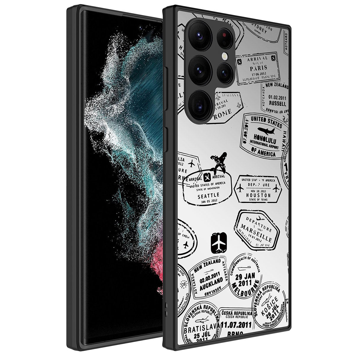 Galaxy S23 Ultra Kılıf Aynalı Desenli Kamera Korumalı Parlak Zore Mirror Kılıf